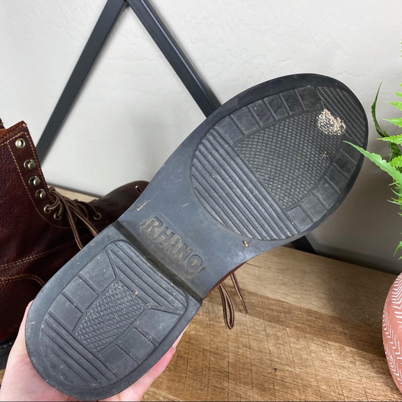 SOLD Rhino Leather Western Style Work Boots - Picture 14 of 16